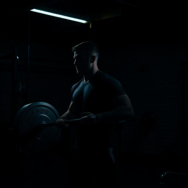 Athlete lifting a barbell